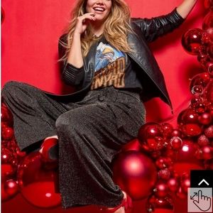 Torrid BLACK LUREX WIDE LEG PANT